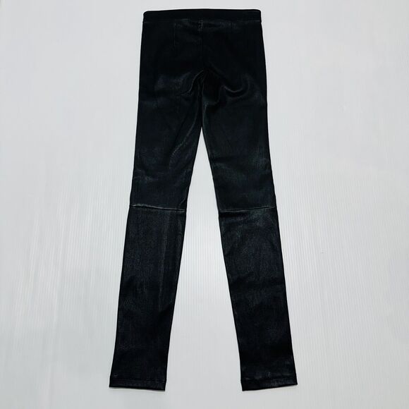 Theory Adbelle L2 Leggings Size 2 Black Leather Mid-Rise Skinny Leg NWT $995 - Picture 13 of 15